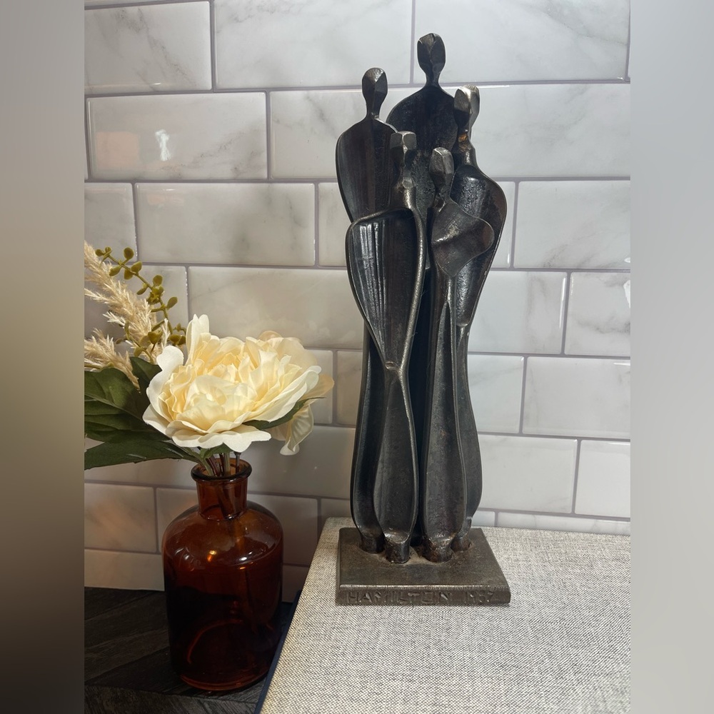 Rare Family Brutalist Metal Sculpture by Famous Canadian Artist Boris Kramer